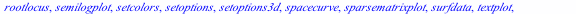 [animate, animate3d, animatecurve, arrow, changecoords, complexplot, complexplot3d, conformal, conformal3d, contourplot, contourplot3d, coordplot, coordplot3d, densityplot, display, fieldplot, fieldpl...